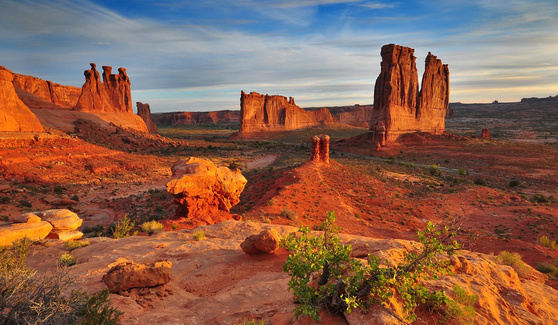 A glowing red standstone landscape in the Southwest US, photo by NOAA